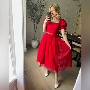 NWT Ivy city co red ballerina dress - S